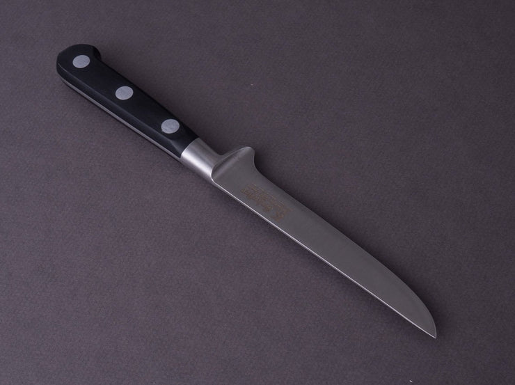 K Sabatier - Authentique 1834 - Stainless - 5" Boning Knife - Western Handle - Leather Sheath