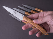BJB - Thiers  Champagne - Steak/Table Knives - Set of 6 - Olive Wood