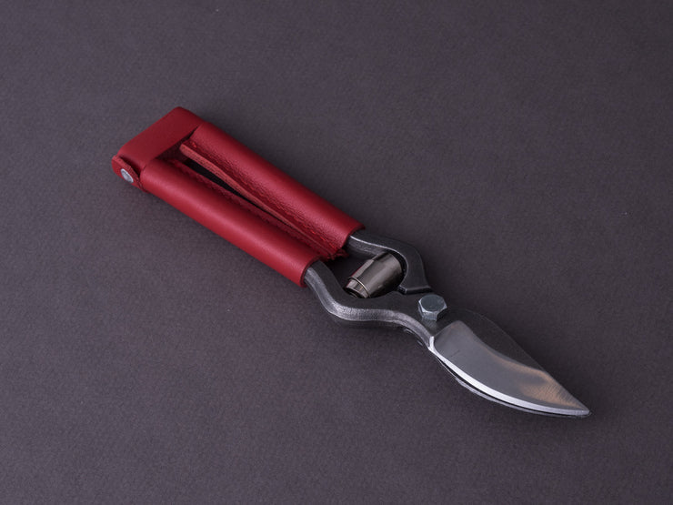 Locau Shears with Red Leather Handle