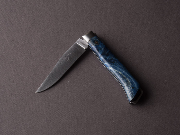 Fontenille-Pataud - Folding Knife - Le Saint Bernard - Blue Poplar Burl -  Lock Back - 110mm