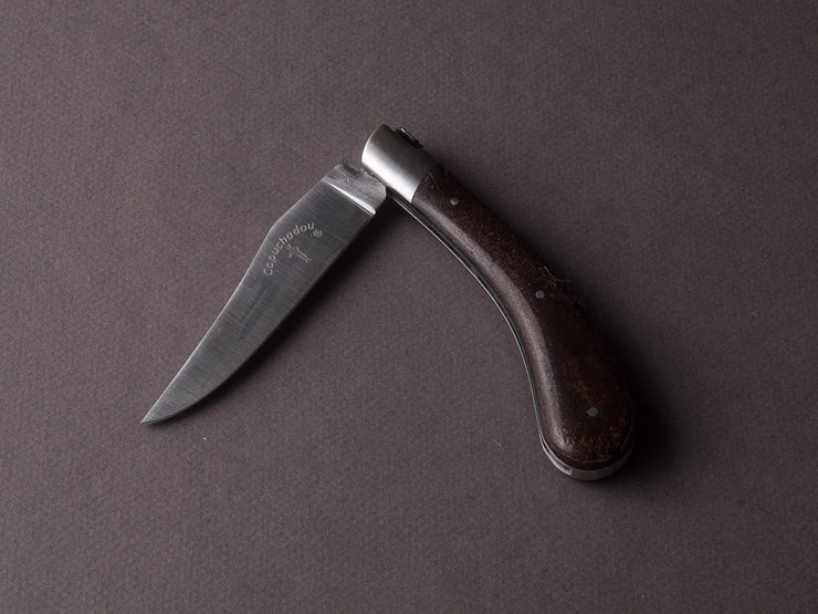 Fontenille-Pataud - Folding Knife - Le Capuchadou Guilloche - Spring Lock - 120mm - Leather Handle