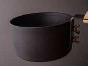 Netherton Foundry - Spun Iron - 6" "Glamping" Pot - Wood Knob Lid