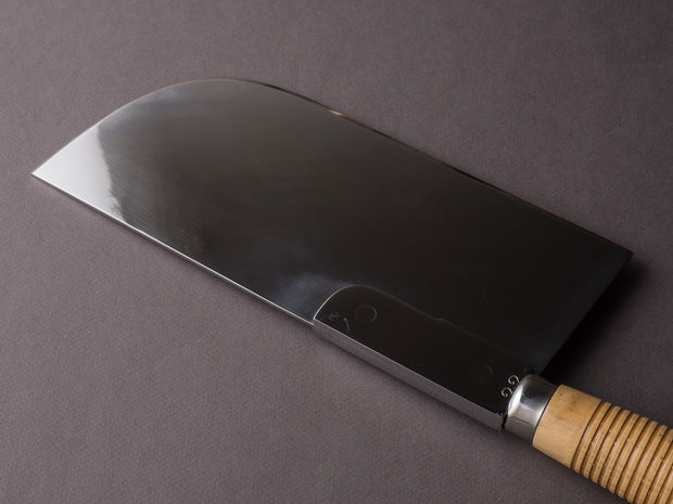 K Sabatier - Straight Leaf Cleaver - Stainless - No. 2 950g - Boxwood Handle - Mirror Polished