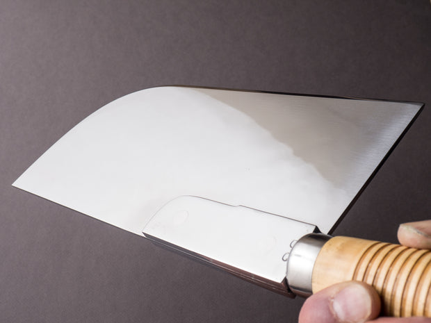 K Sabatier - Straight Leaf Cleaver - Stainless - No. 2 950g - Boxwood Handle - Mirror Polished