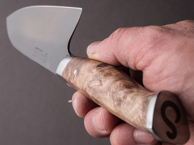 STEELPORT Knife Co. - 52100 Differentially Hardened - 6" Chef Knife - Integral Bolster Maple Burl Handle