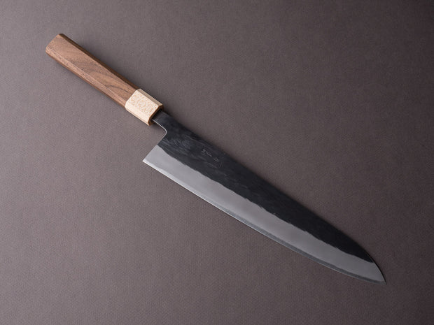 Hitohira - TD - Blue #2 - Stainless Clad Kurouchi - 240mm Gyuto - Walnut Handle