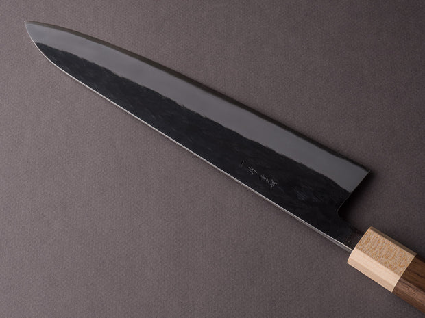 Hitohira - TD - Blue #2 - Stainless Clad Kurouchi - 240mm Gyuto - Walnut Handle