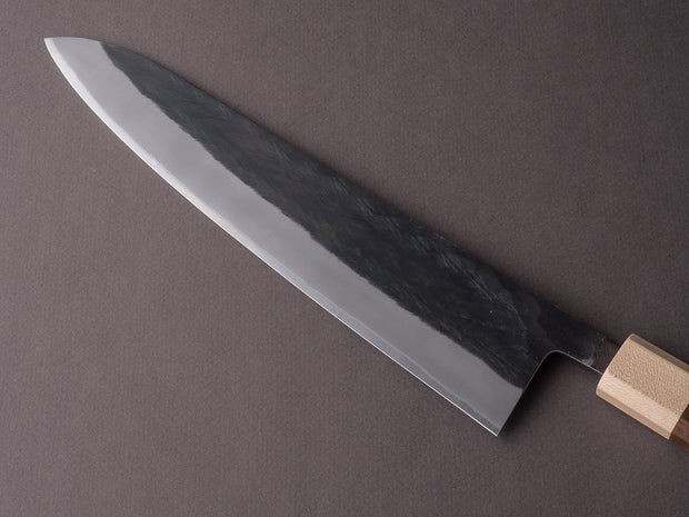 Hitohira - TD - Blue #2 - Stainless Clad Kurouchi - 240mm Gyuto - Walnut Handle