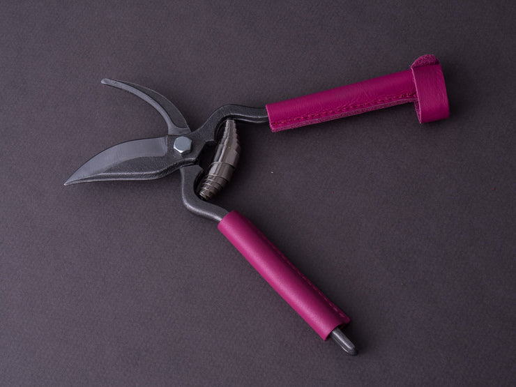 Locau - Garden Shears - Stainless - Pink Leather Handle