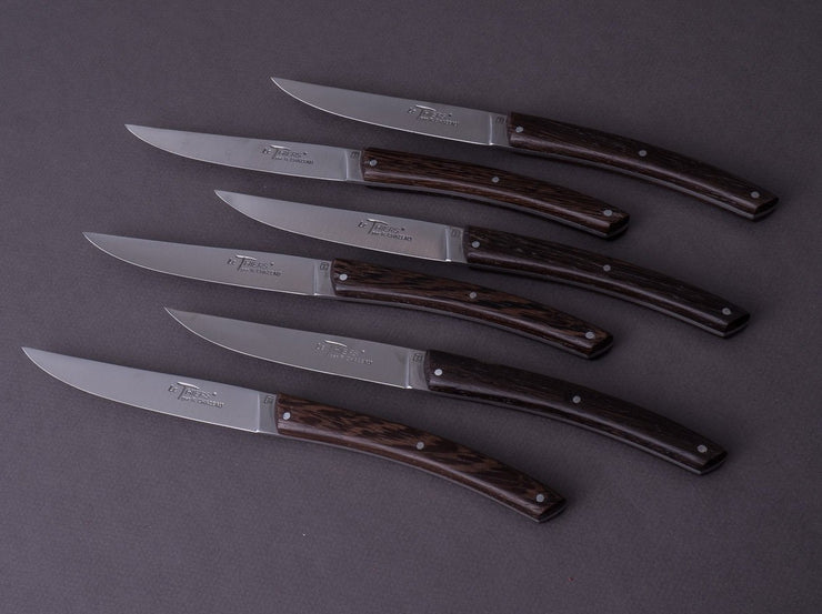 R. Chazeau - Thiers - Wenge - Steak/Table Knives - Set of 6