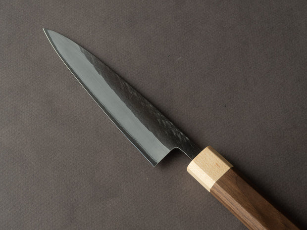 Hitohira - TD - Blue #2 - Stainless Clad Kurouchi - 135mm Petty - Walnut Handle