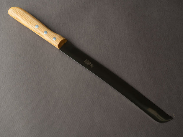 Windmühlenmesser - Bread Saw - Stainless - 250mm - Copper & Beechwood Handle