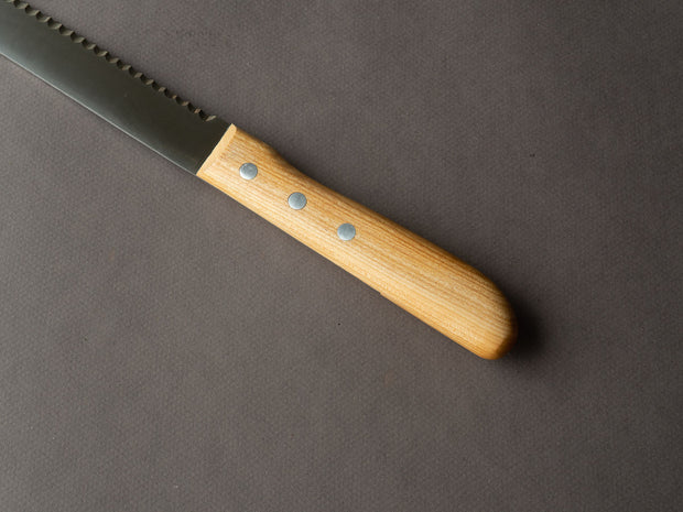 Windmühlenmesser - Bread Saw - Stainless - 250mm - Copper & Beechwood Handle