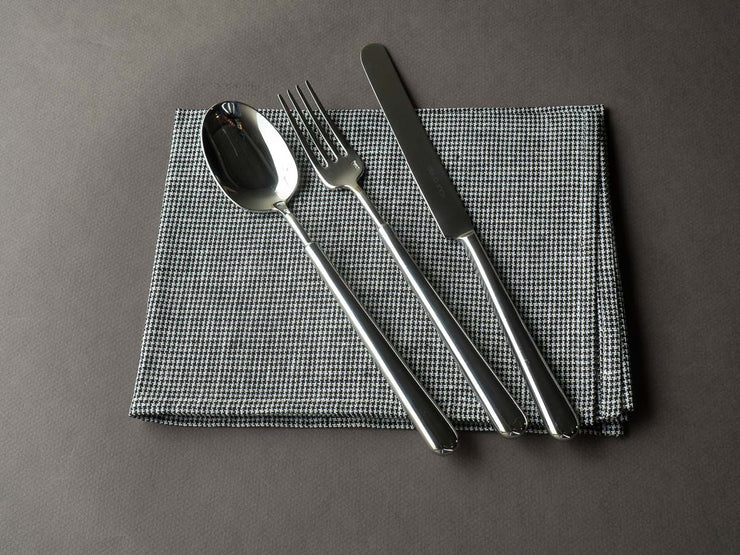 Fog Linen - Linen Kitchen Cloth - Black Houndstooth Checkered